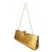 Evening Bags Wholesale - Gold Patent Leather w/ Metal Frame Evening Bag - BG-43140DGD